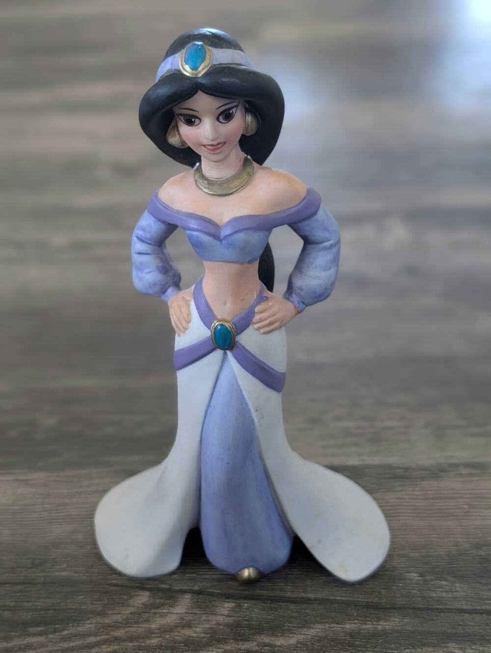 Vintage Disney Princess Jasmine Aladdin Porcelain Figurine Sri Lanka Collectible
